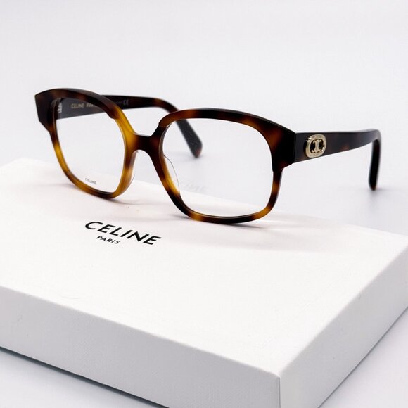 NEW CELINE CL50074I 053 HAVANA WOMEN EYEGLASSES CELINE - Picture 1 of 10